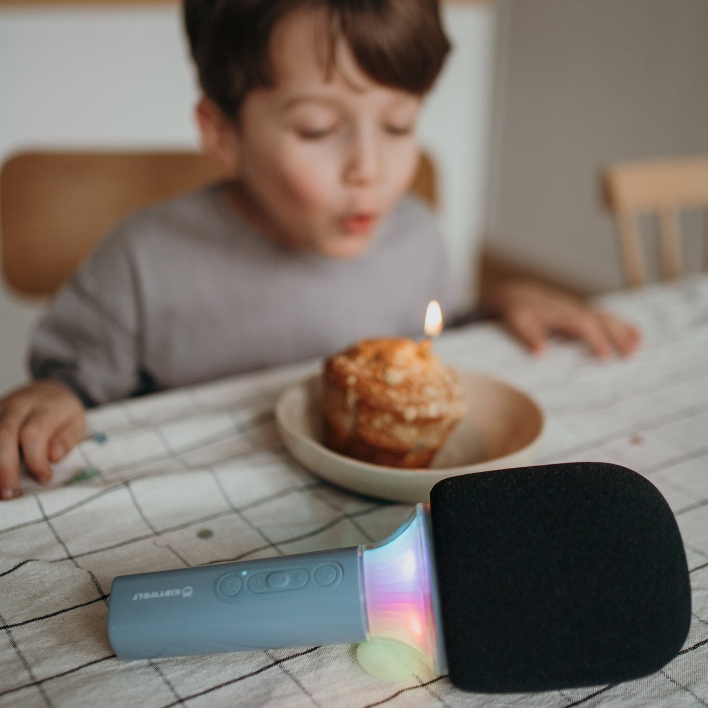 Kidywolf - KIDYMIC Karaoke microphone Blue - Playlaan