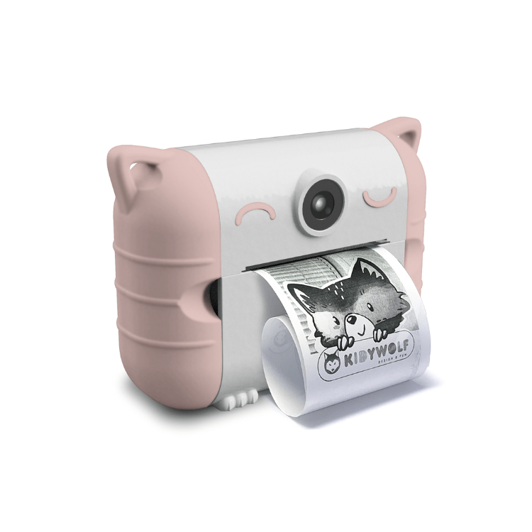 Kidywolf - KIDYPRINT Pink Instant camera with integrated thermal printing in black & white - Playlaan
