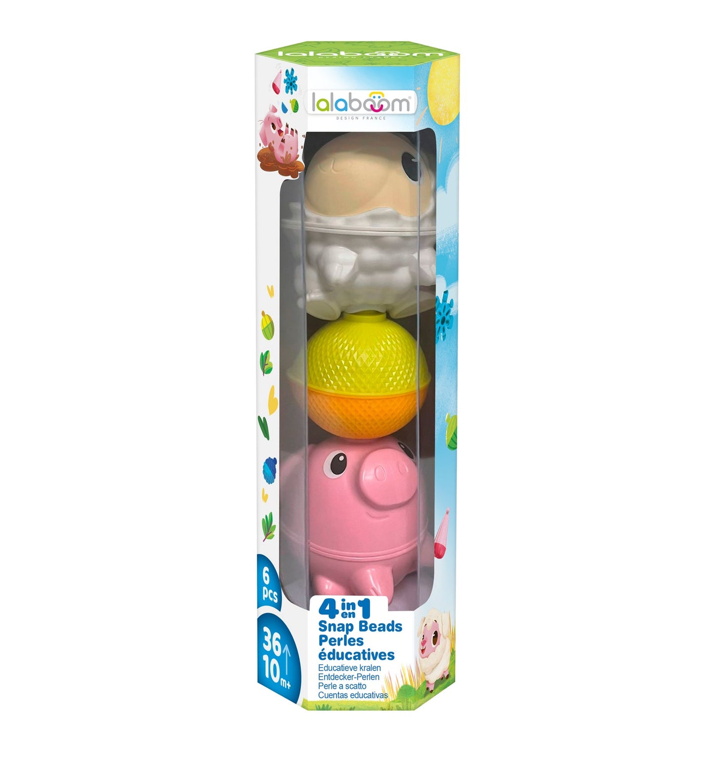 Lalaboom - Lalaboom - Set dieren (6 st) Schaap en Varken - Playlaan