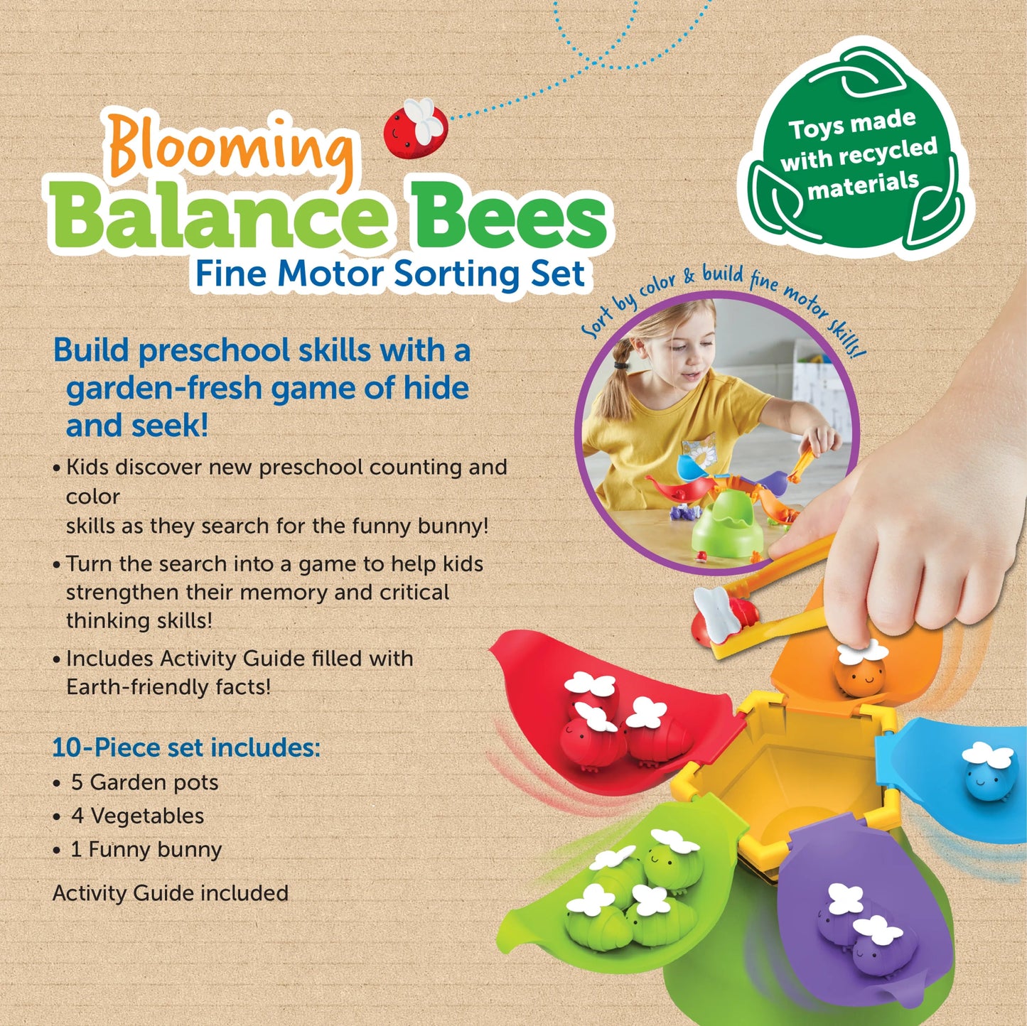 Learning Resources - Blooming Balance Bijen - Fijnmotor Sorteerspel - Playlaan