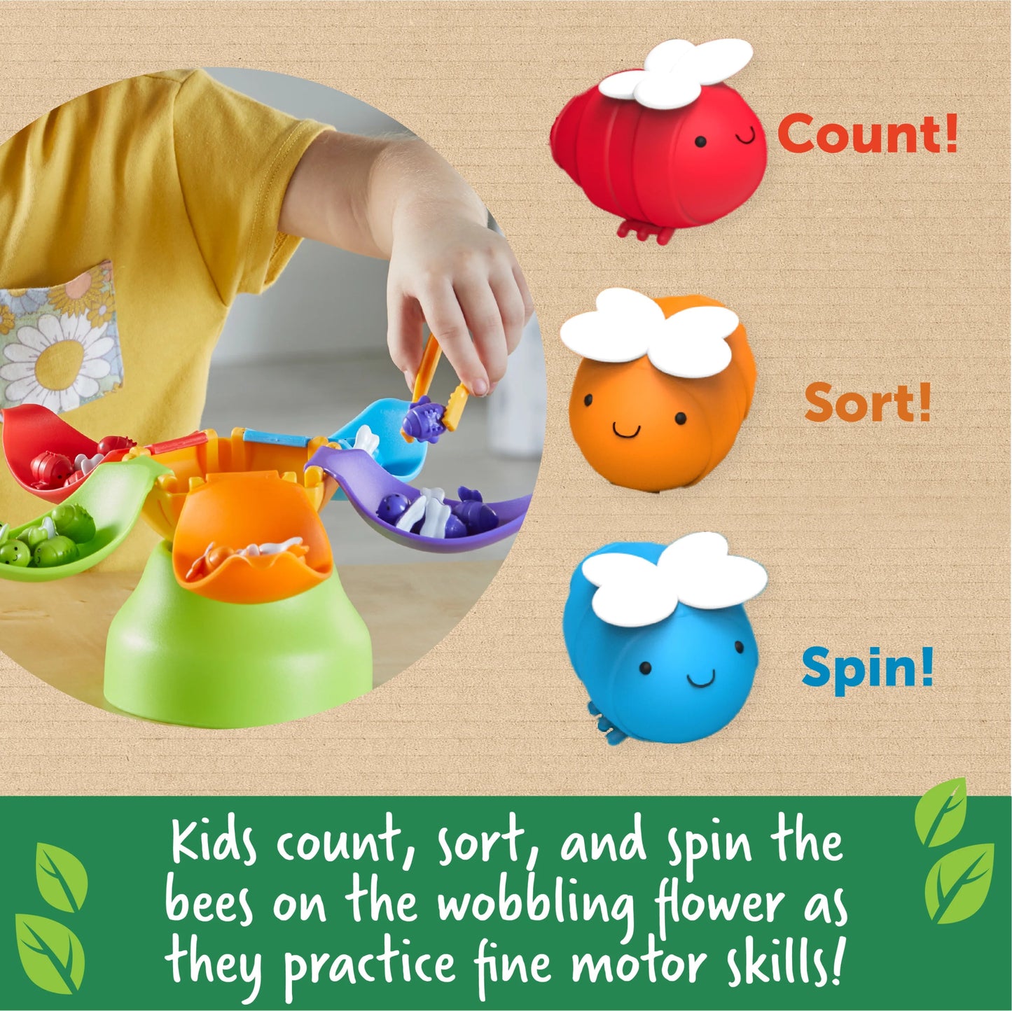 Learning Resources - Blooming Balance Bijen - Fijnmotor Sorteerspel - Playlaan