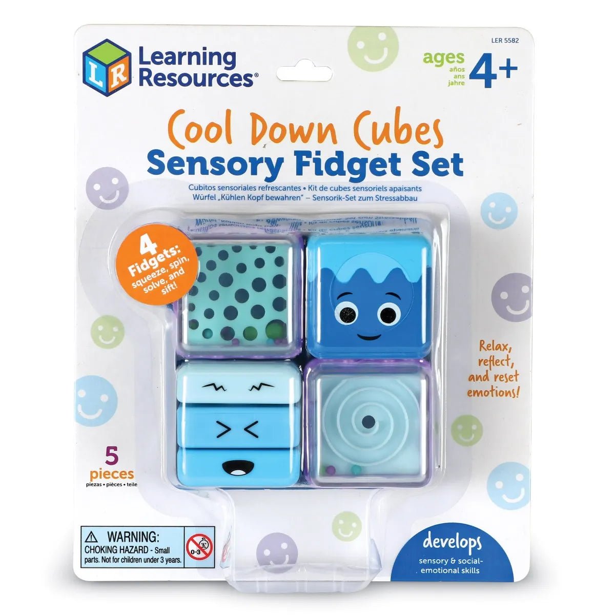 Learning Resources - Sensorische Kubussen Cool Down Fidget set 4st - Playlaan