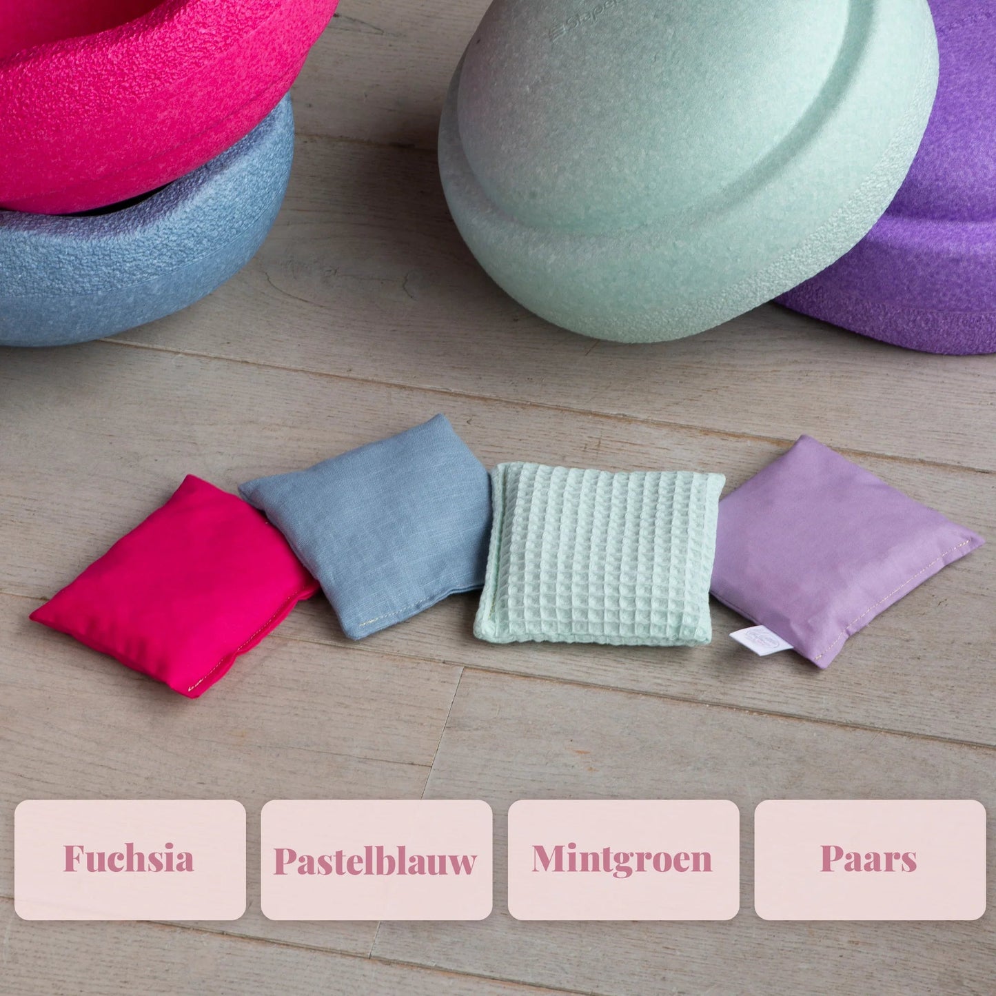 Little Botanic label - Sensorische Pittenzakje los - Fuchsia - Playlaan