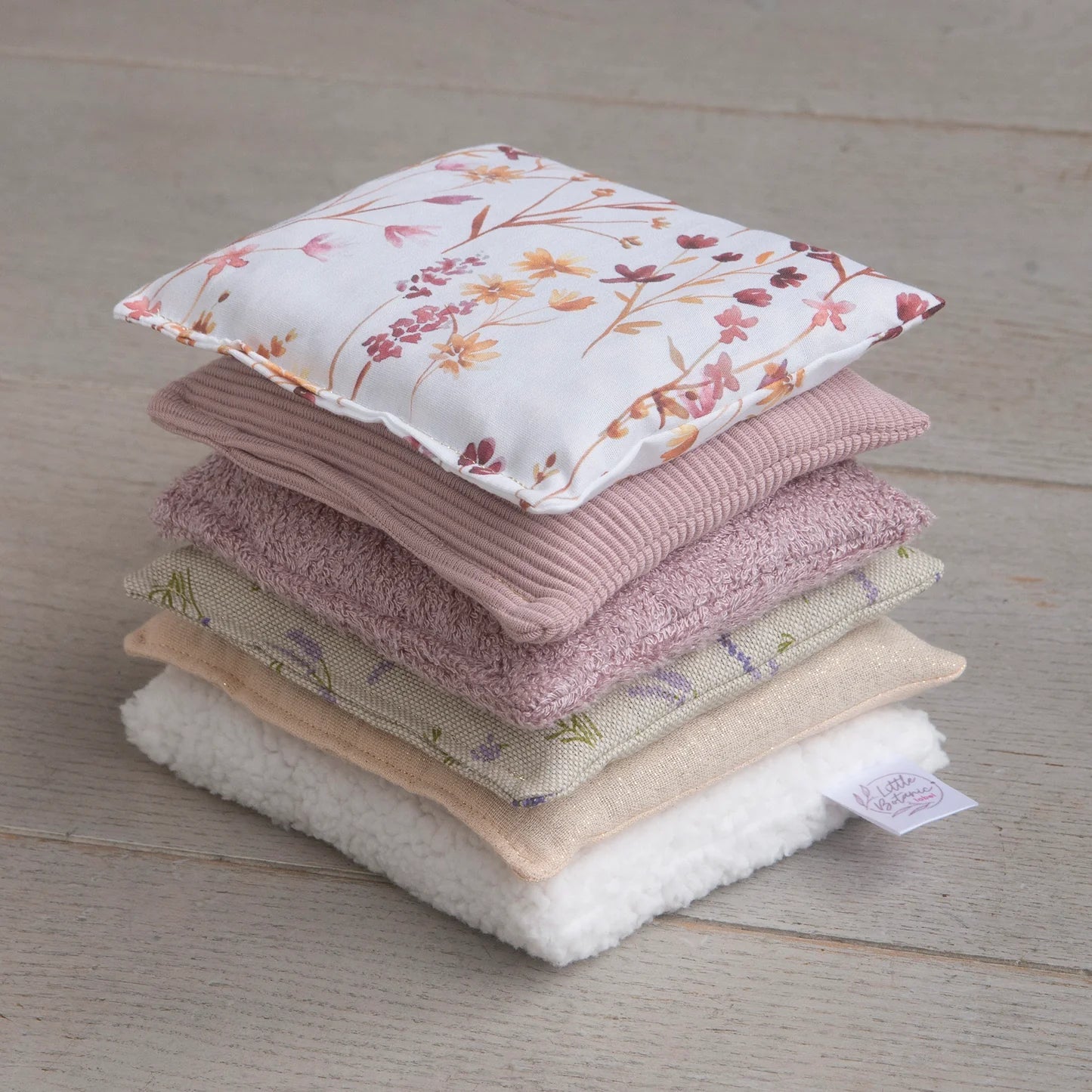 Little Botanic label - Sensorische Pittenzakjes - Mauve - Playlaan