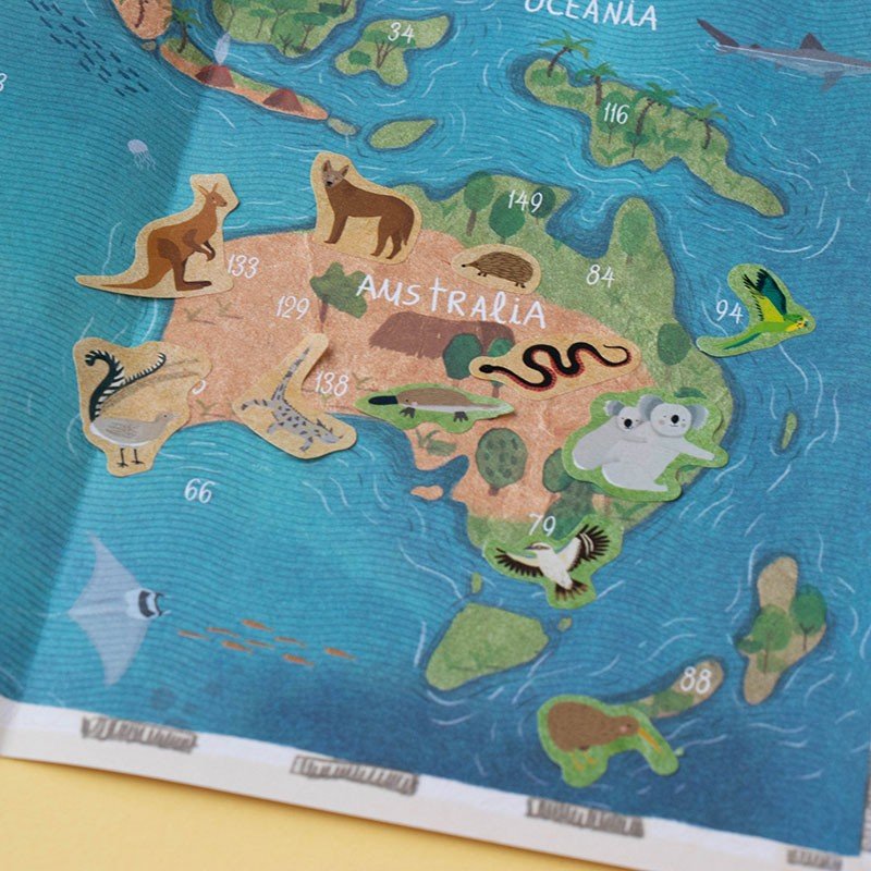 Londji - Londji - Activity - ANIMAL WORLD Poster&Stickers - Playlaan