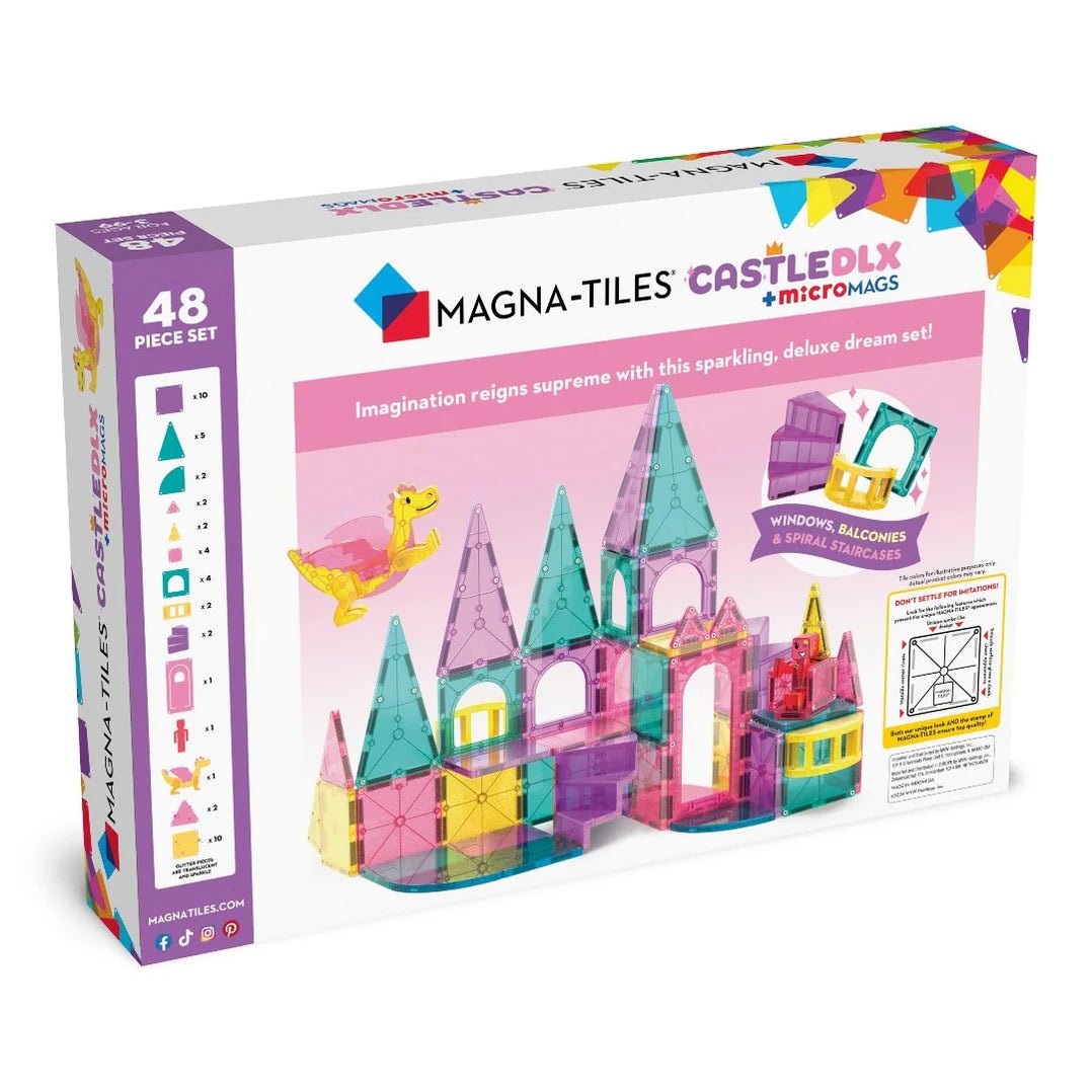 Magna - Tiles - MAGNA - TILES® CASTLE DLX + microMAGS 48 stuks - Playlaan
