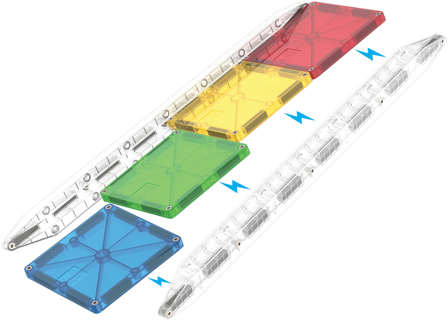 Magna - Tiles - Magna - Tiles Rail Racers Deluxe 90 - Piece Set - Playlaan
