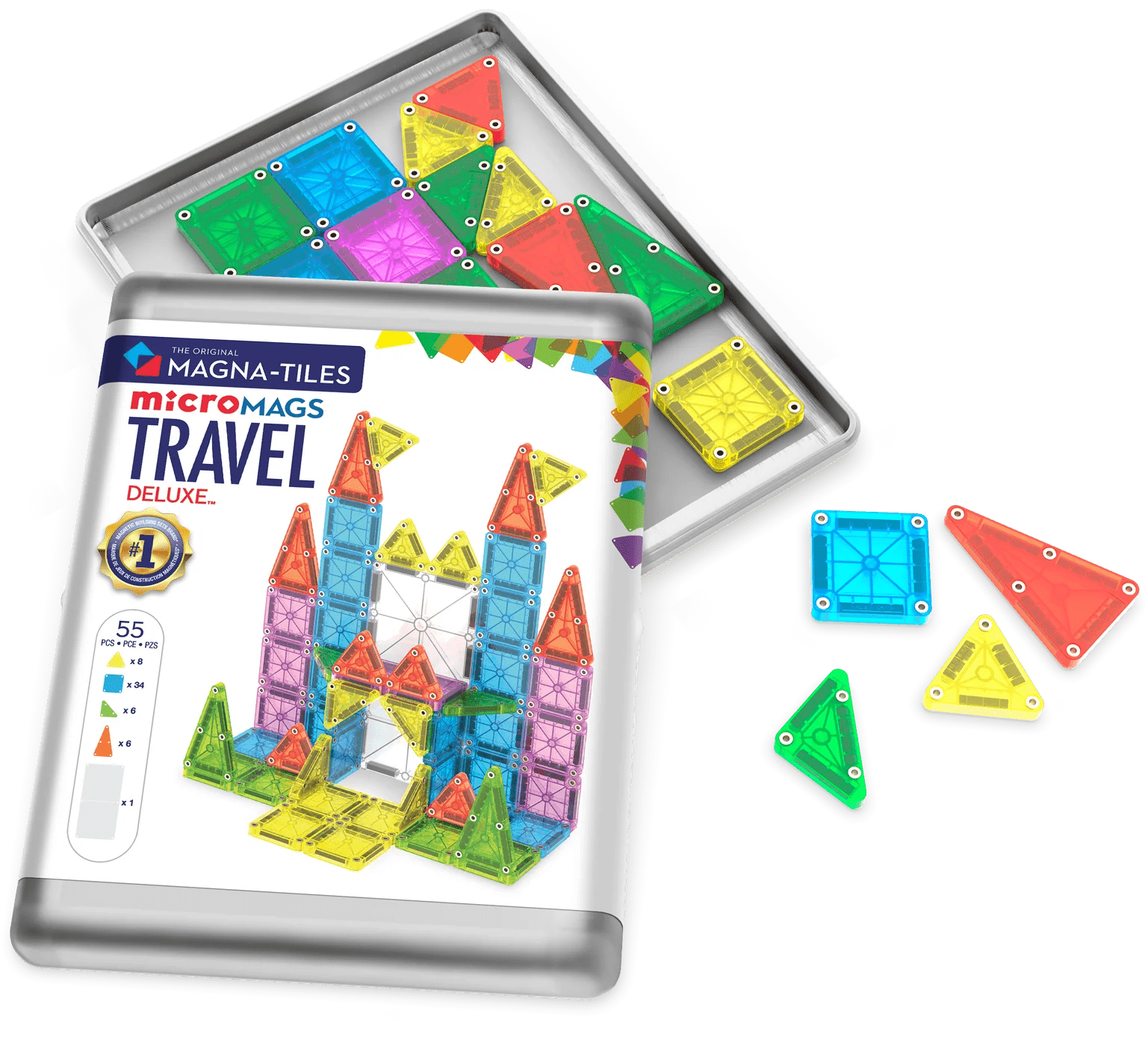 Magna - Tiles - Magna - Tiles Travel Set Deluxe - 55stuks - Playlaan