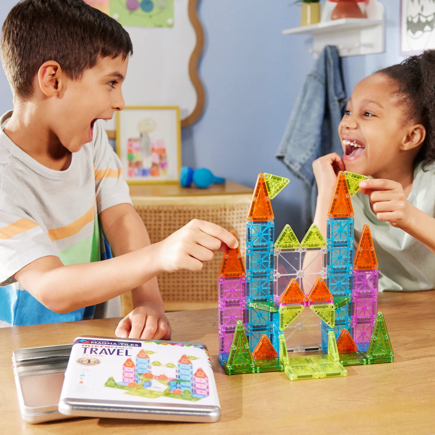 Magna - Tiles - Magna - Tiles Travel Set Deluxe - 55stuks - Playlaan