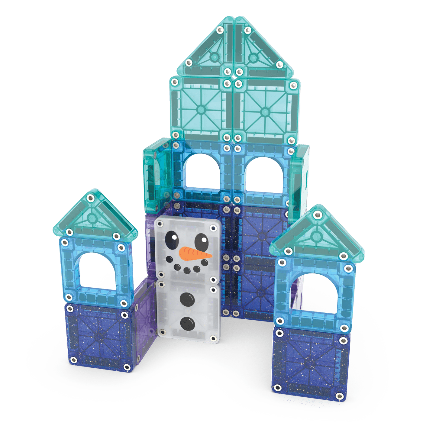 Magna - Tiles - Magna - Tiles Winter Wonder Travel set in metalen blikje 26st - Playlaan