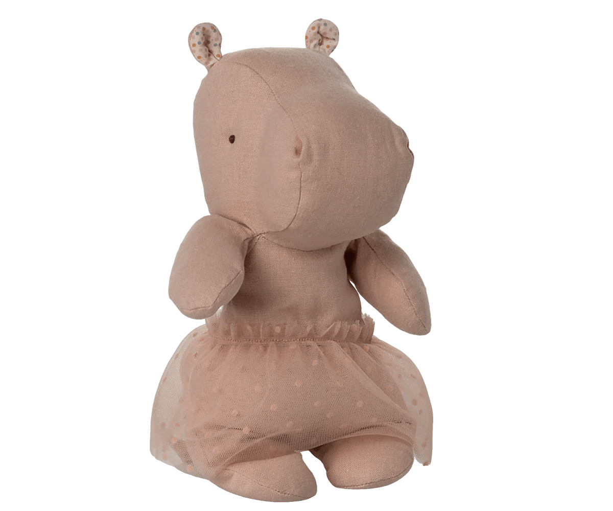 Maileg - Maileg - Safari Friends, Nijlpaard met rok, Small - Roze - Playlaan