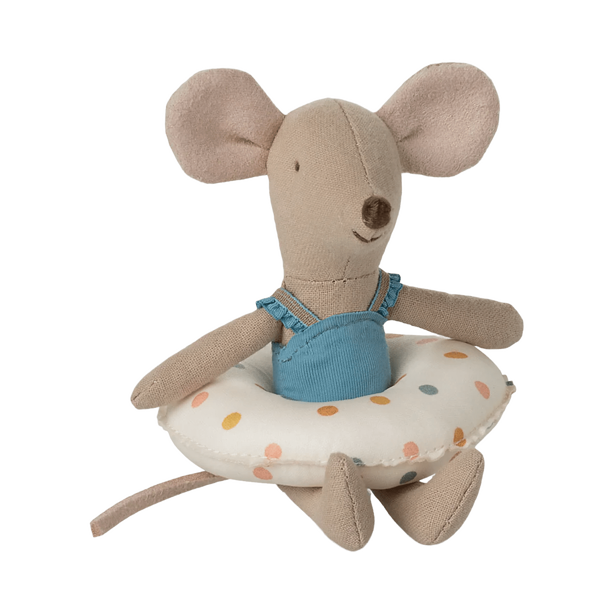Maileg - Maileg - Strandmuis met Zwemband Kleine Zus - Kleurrijke stippen - Playlaan