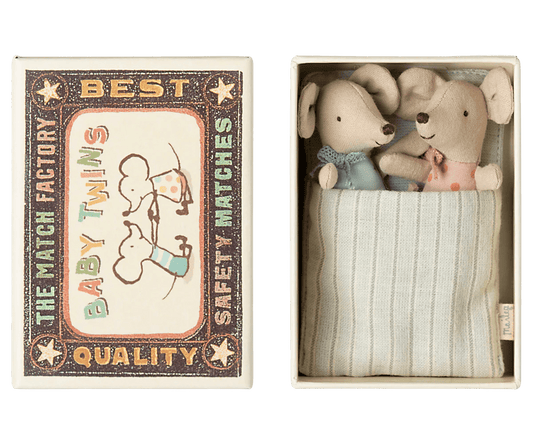 Maileg - Maileg - Twins, Baby mice in matchbox - Playlaan