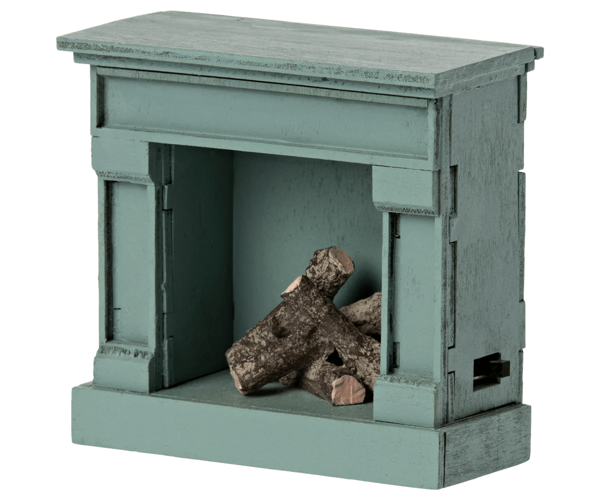 Maileg - Open haard, Muis - Blauw - Playlaan