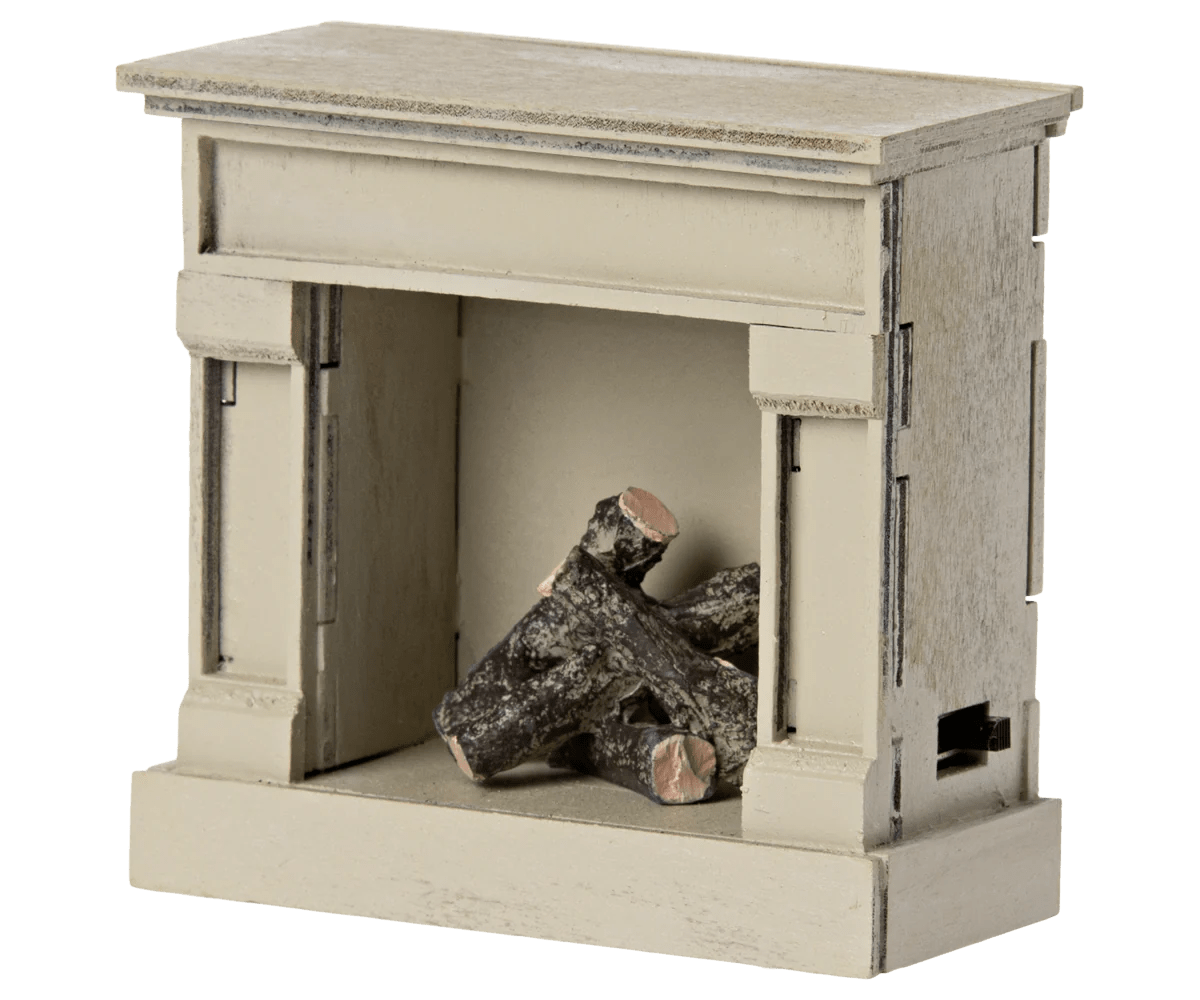Maileg - Open haard, Muis - Gebroken wit - Playlaan