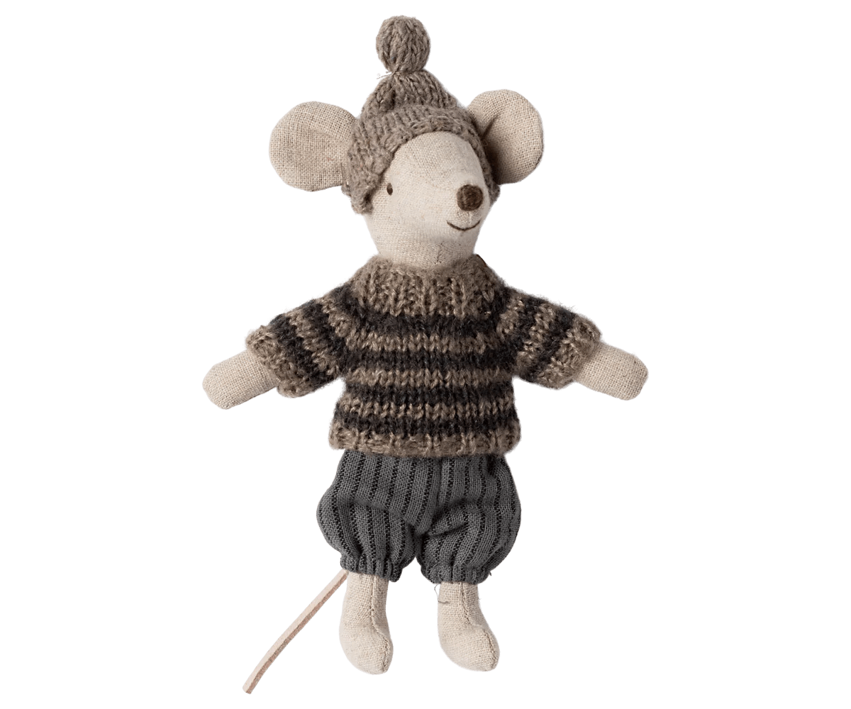 Maileg - Wintermuis met skiset - Groote Broer - Grijs - Playlaan