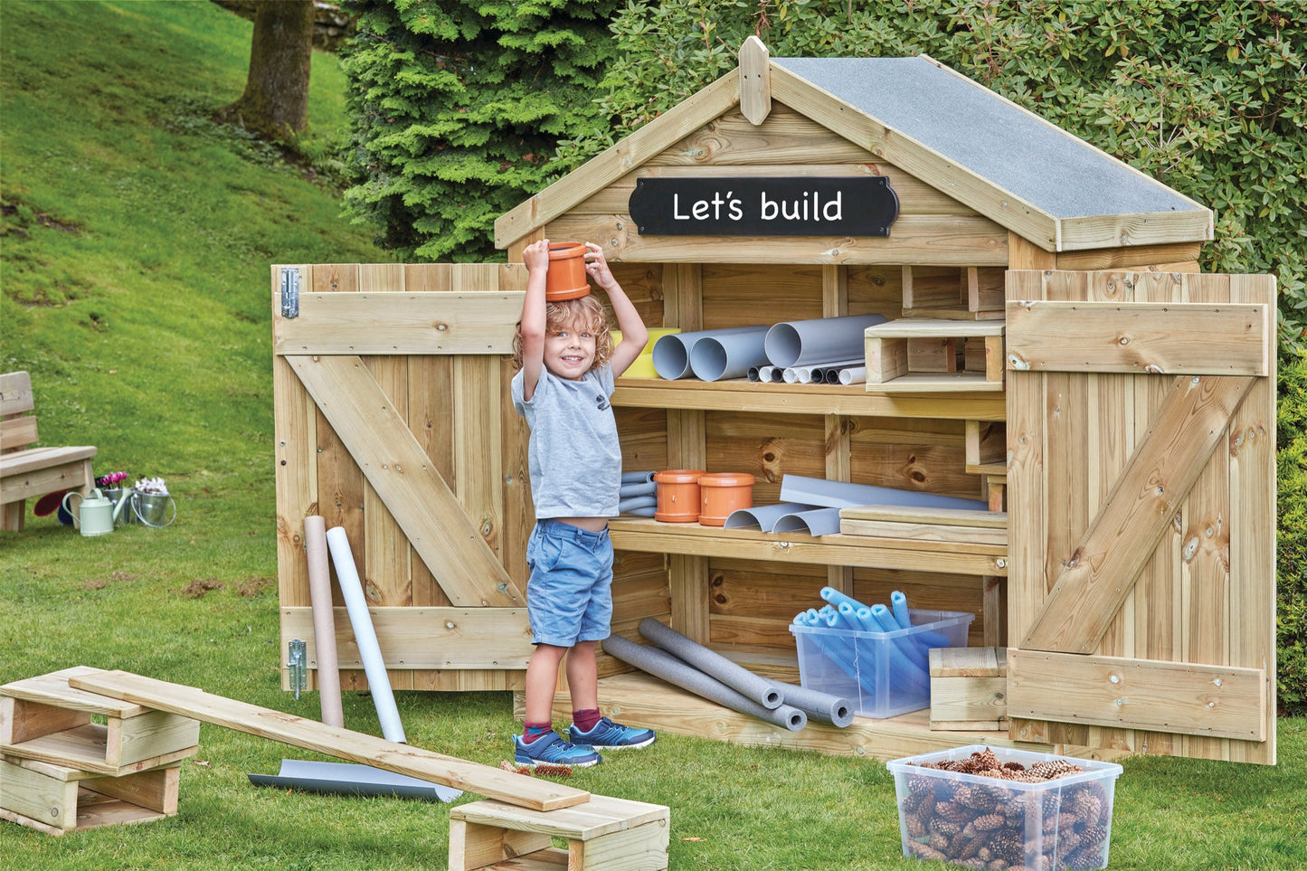 Millhouse - Millhouse - Houten opbergschuurtje voor loose parts - Playlaan