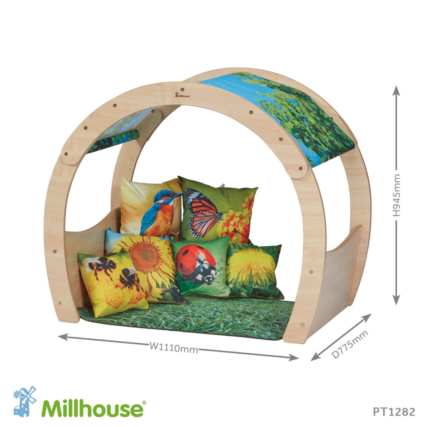 Millhouse - Millhouse - Speelhoek boog Cosy Cove klein met Nature Accessory Set - Playlaan