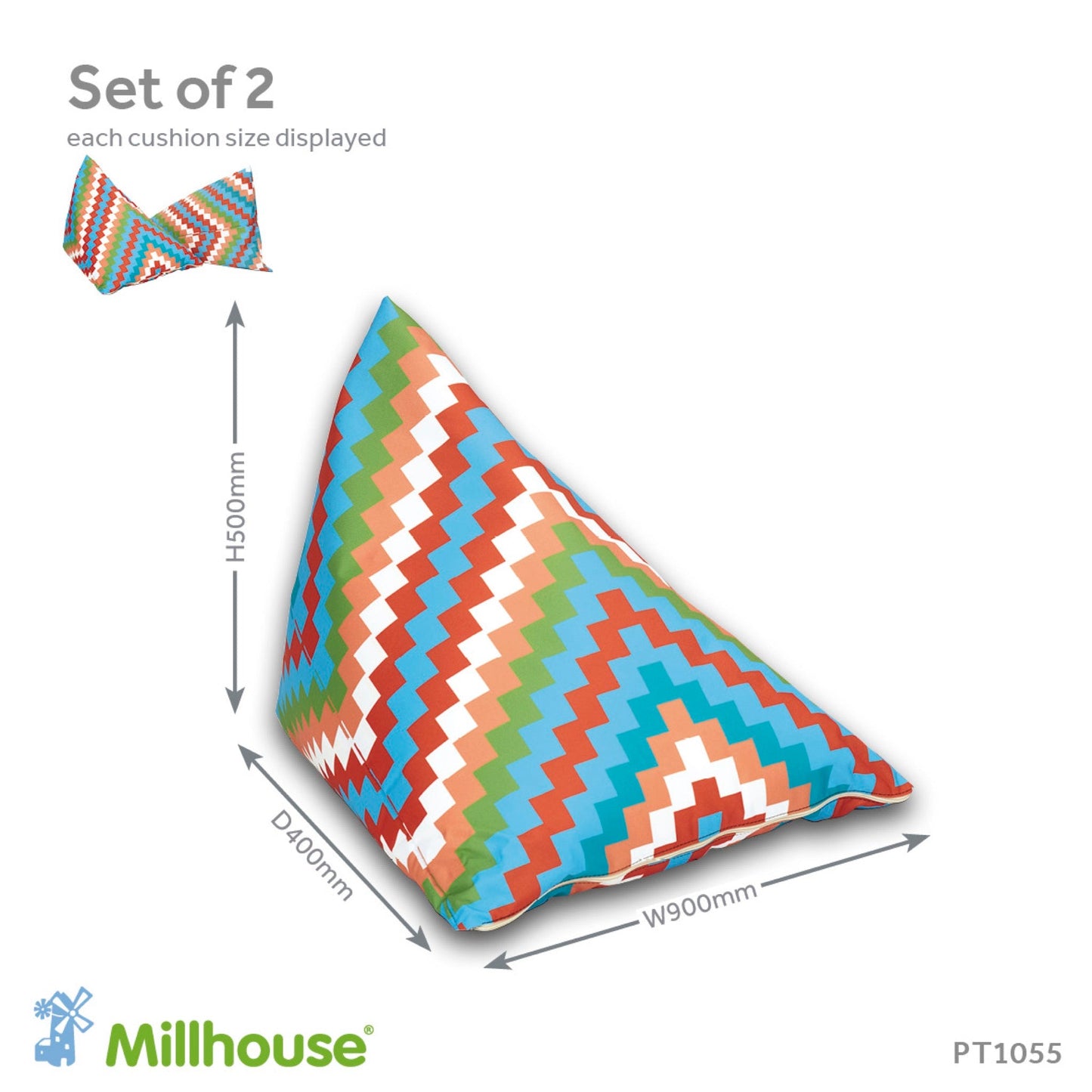 Millhouse - Millhouse - Zitzakken Aztecprint (2 stuks) - Playlaan