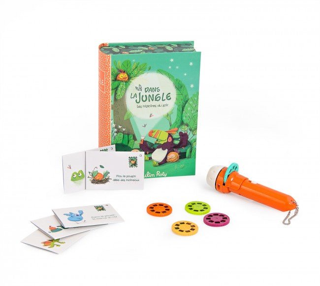 Moulin Roty - Verhaaltjesboek Projector Lamp - Dans La Jungle - Playlaan