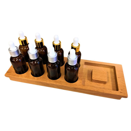 Moyo Montessori - Smaakflesjes set in hoten standaard - Montessori - Playlaan