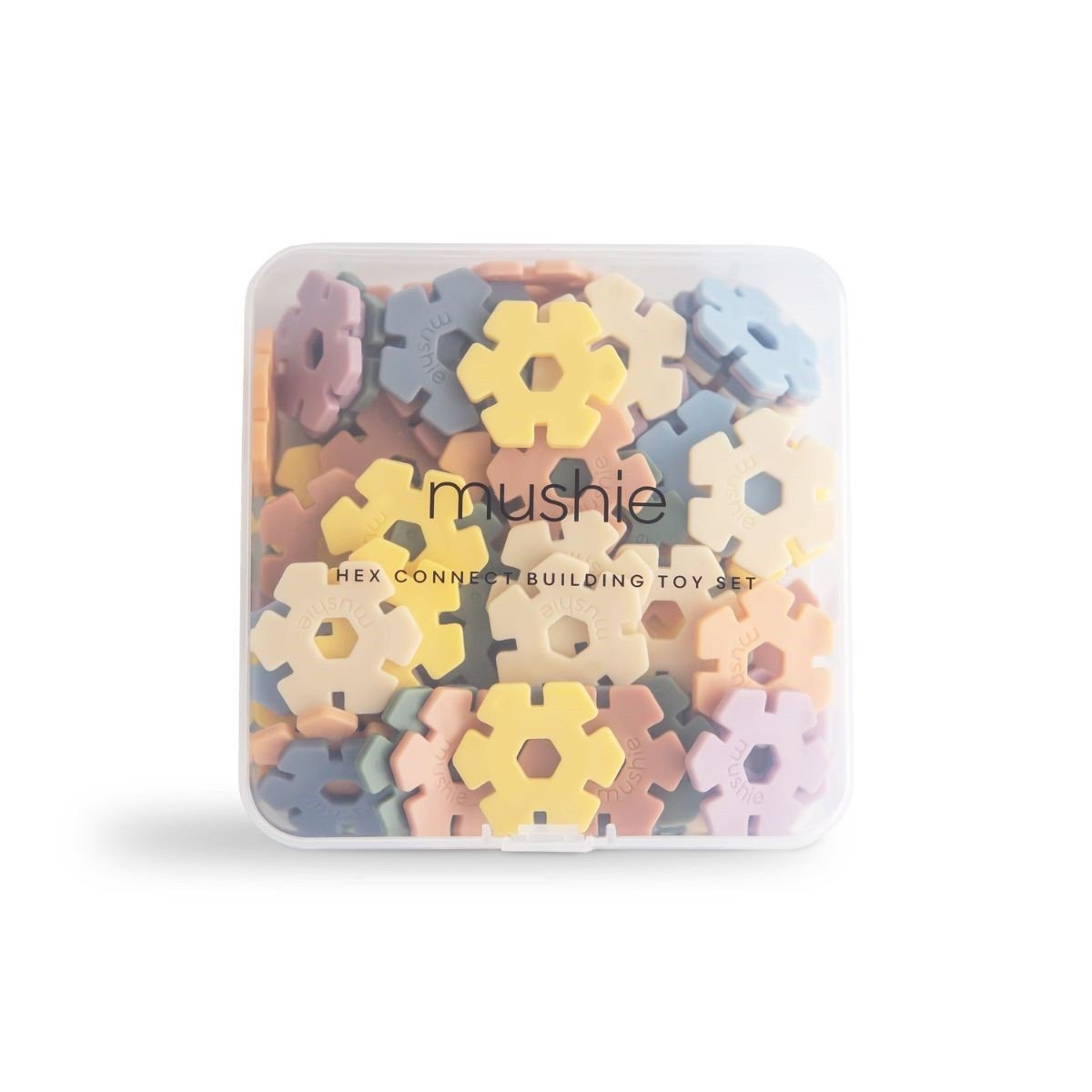 Mushie - Connect Toy Hex set 100 - delig - Bouw en Constuctie Speelgoed - Playlaan