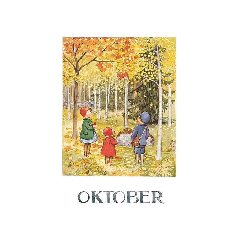 Hjelm Förlag - Elsa Beskow 12 Maandkaarten set - "Het Jaar Rond"