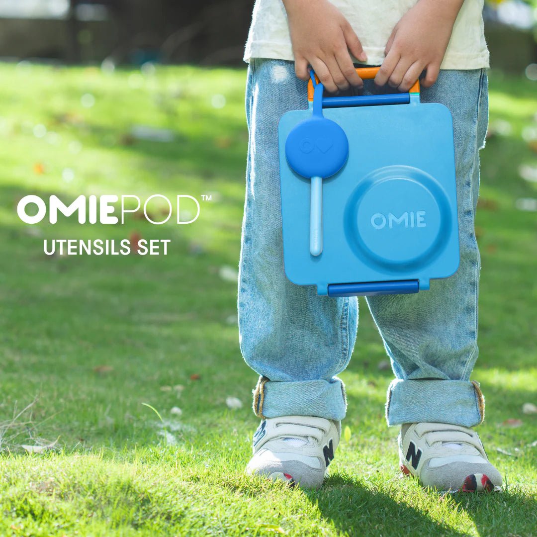 Omielife - Omielife - Bestekset in Hoesje OmiePod - Blauw - Playlaan