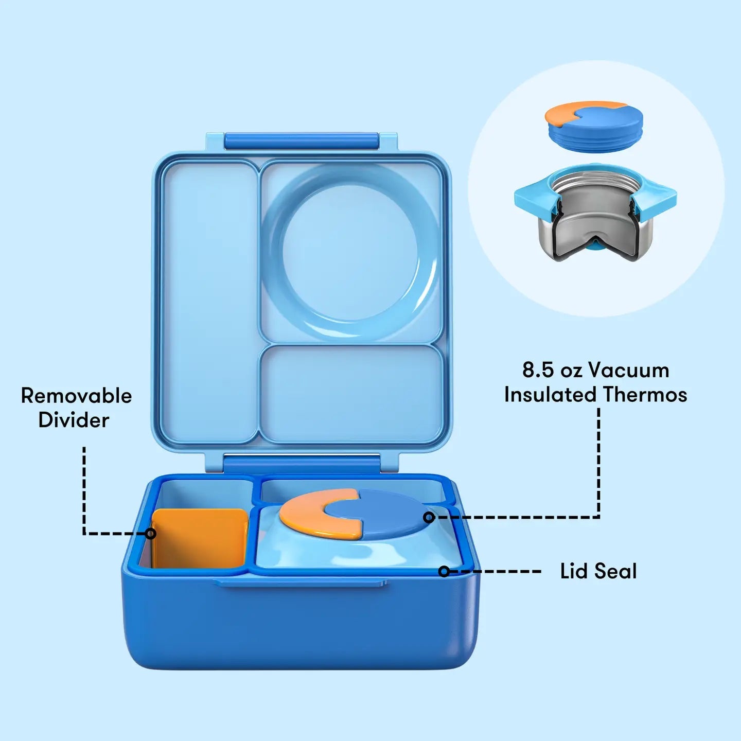 Omielife - Omielife - OmieBox Bento lunchbox - Blauwe lucht - Playlaan