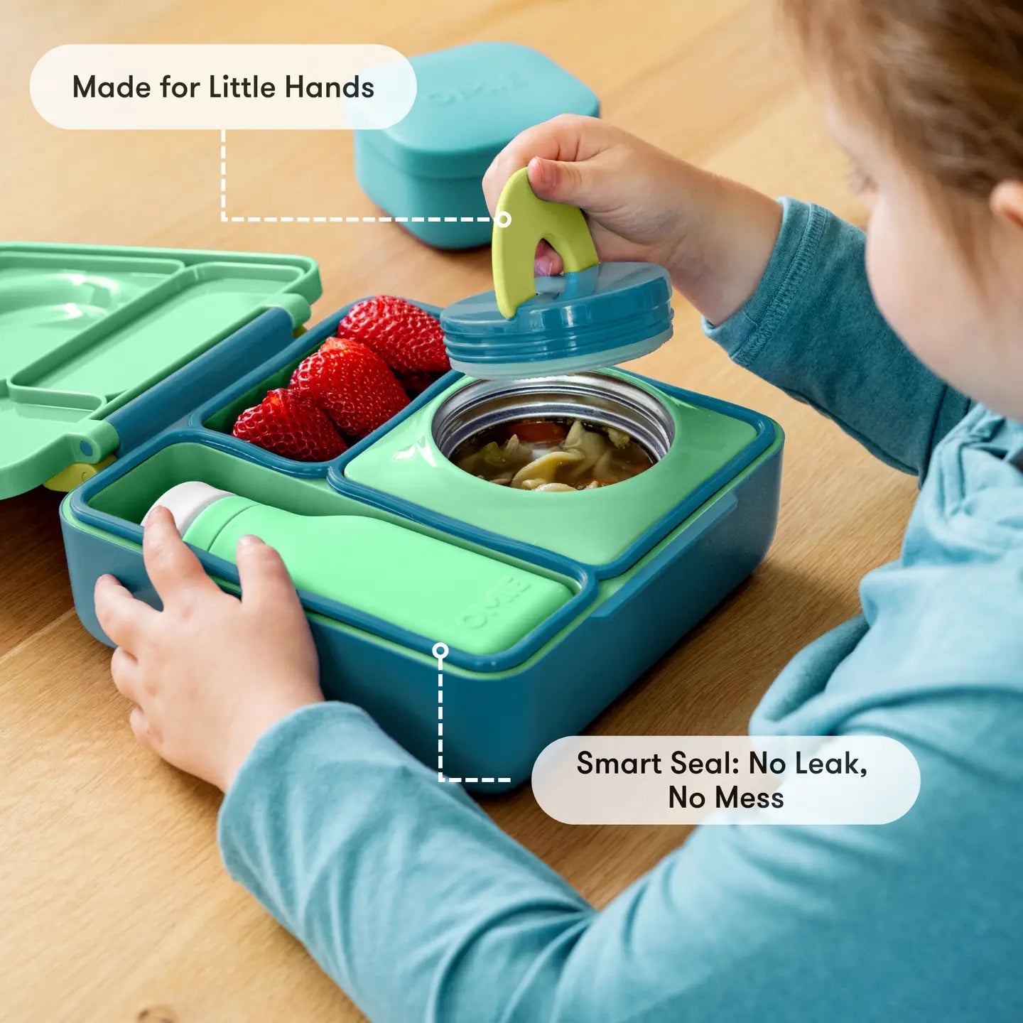 Omielife - Omielife - OmieBox Bento lunchbox - Groene Weide - Playlaan