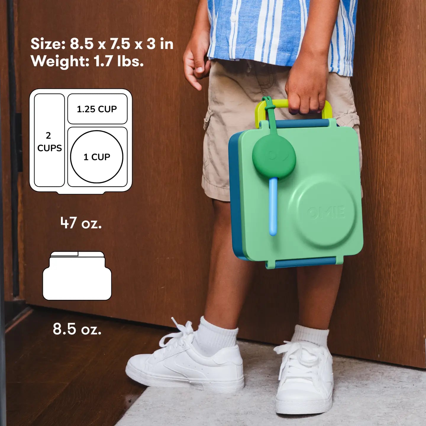 Omielife - Omielife - OmieBox Bento lunchbox - Groene Weide - Playlaan
