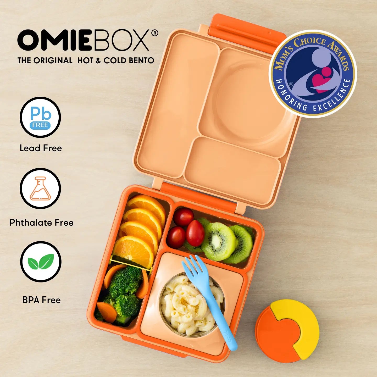 Omielife - Omielife - OmieBox Bento lunchbox - Klaproos Oranje - Playlaan