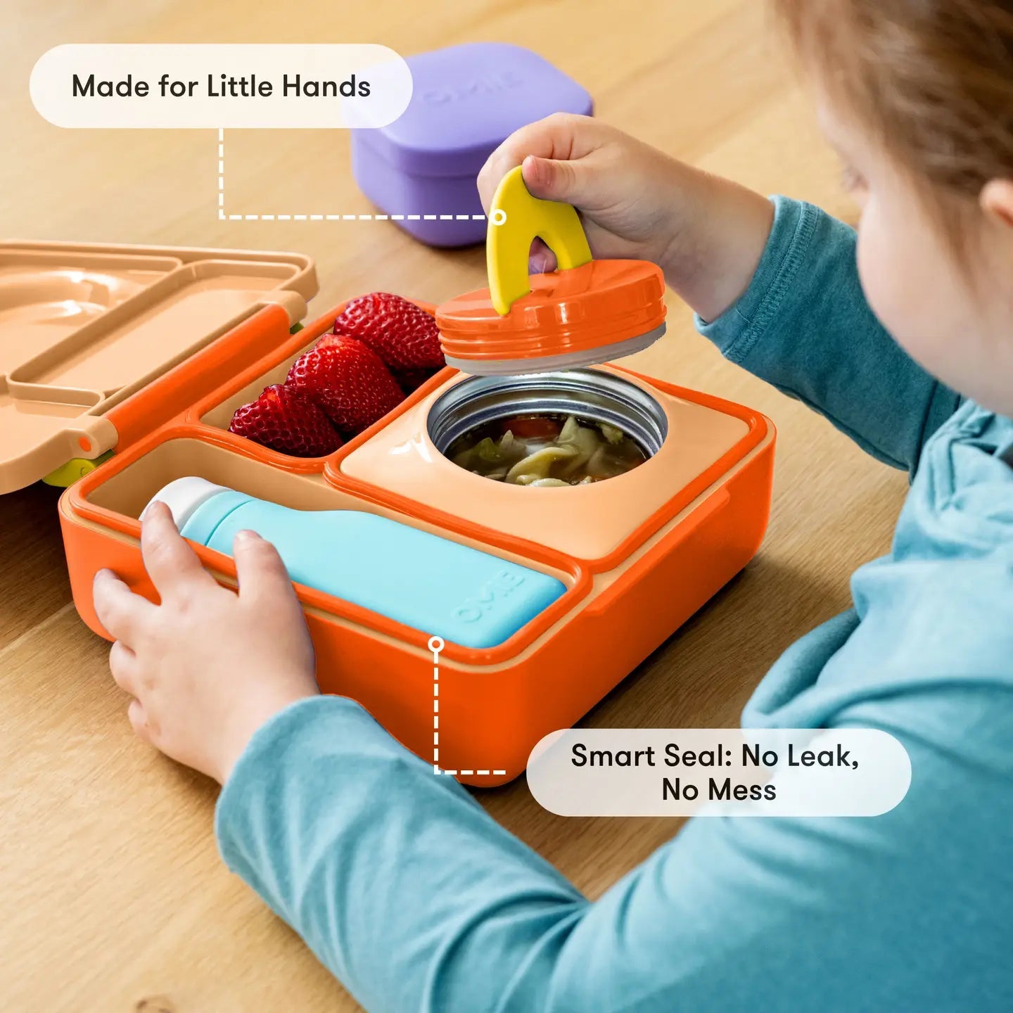 Omielife - Omielife - OmieBox Bento lunchbox - Klaproos Oranje - Playlaan