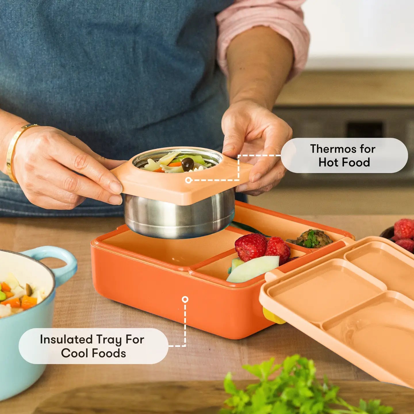 Omielife - Omielife - OmieBox Bento lunchbox - Klaproos Oranje - Playlaan