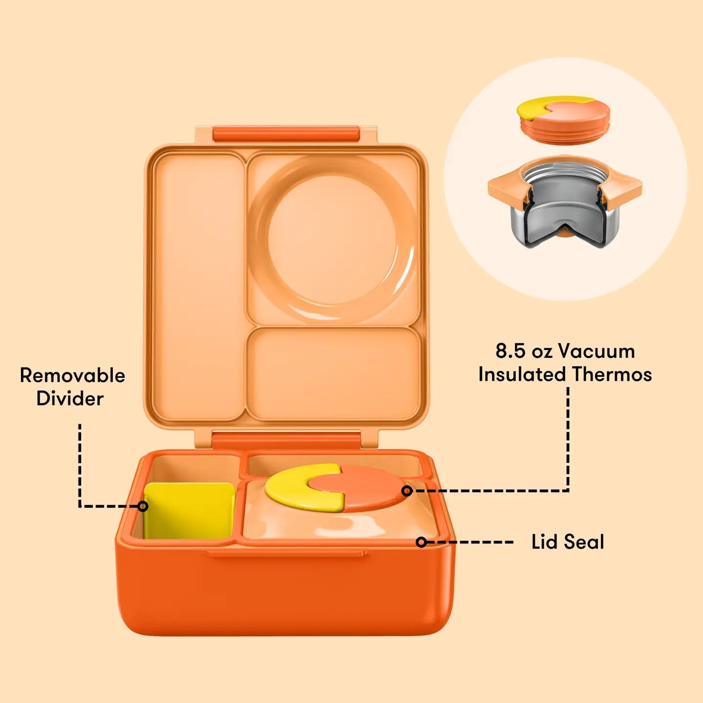 Omielife - Omielife - OmieBox Bento lunchbox - Klaproos Oranje - Playlaan