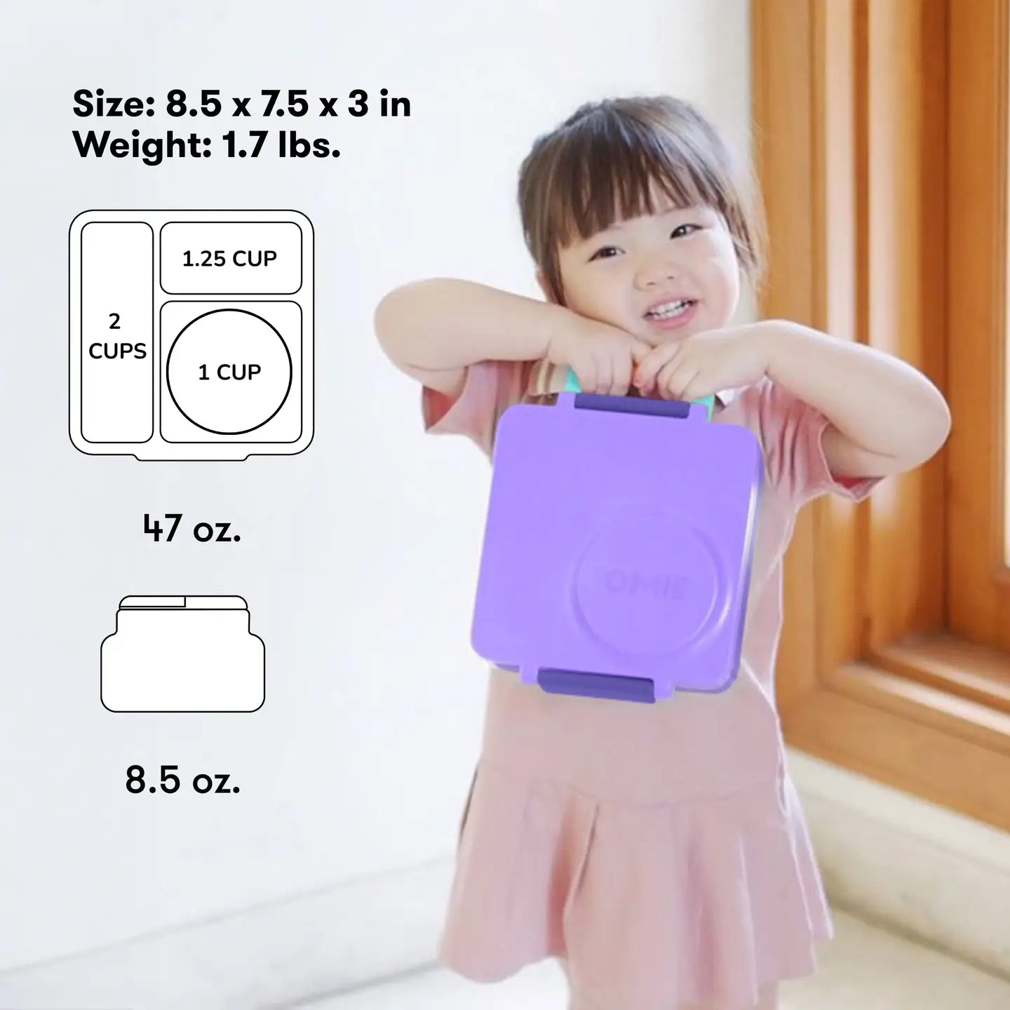 Omielife - Omielife - OmieBox Bento lunchbox - Paarse Pruim - Playlaan