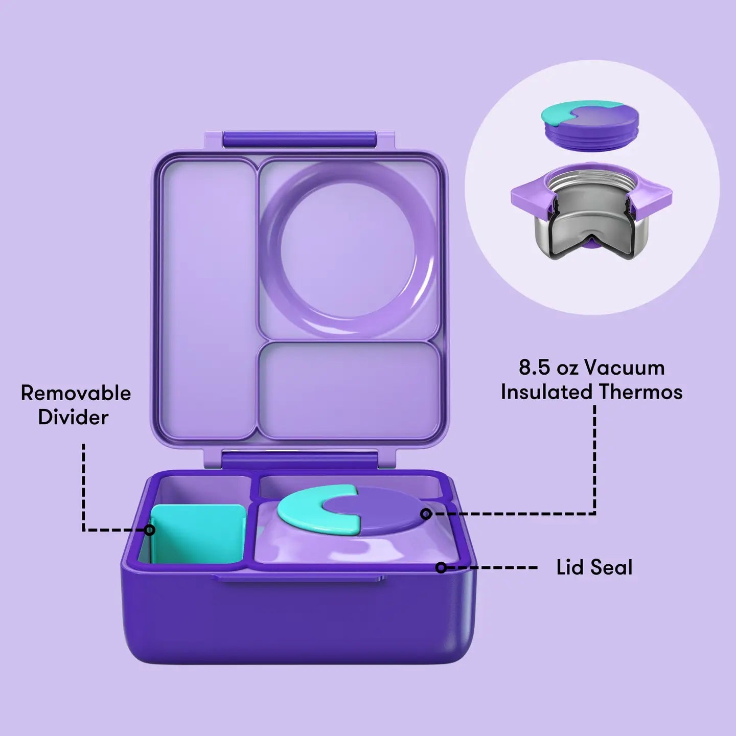 Omielife - Omielife - OmieBox Bento lunchbox - Paarse Pruim - Playlaan