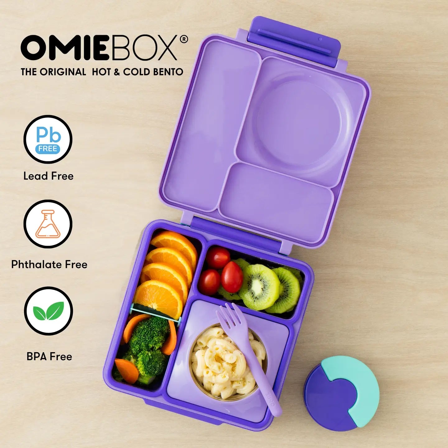 Omielife - Omielife - OmieBox Bento lunchbox - Paarse Pruim - Playlaan