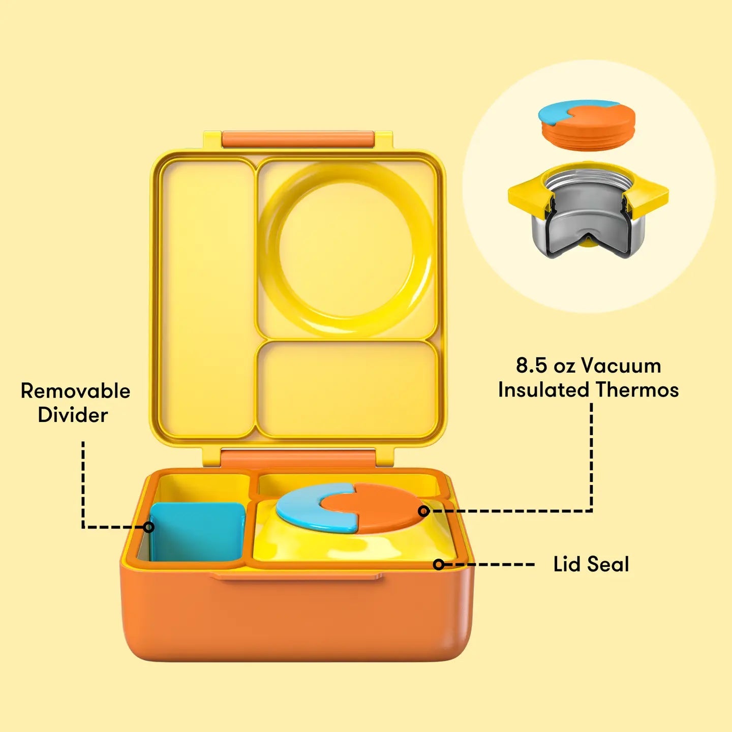 Omielife - Omielife - OmieBox Bento lunchbox - Zonneschijn Geel - Playlaan