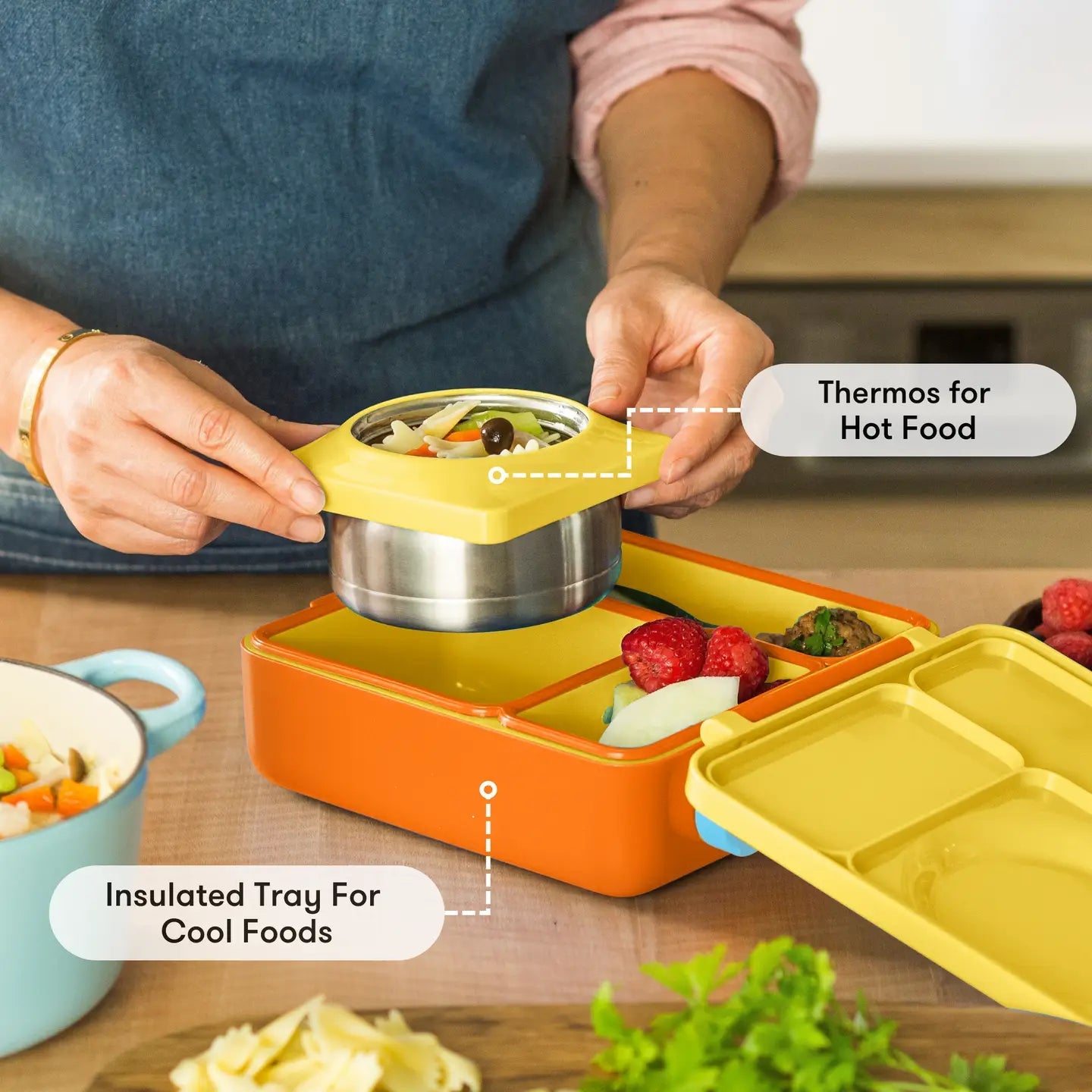 Omielife - Omielife - OmieBox Bento lunchbox - Zonneschijn Geel - Playlaan