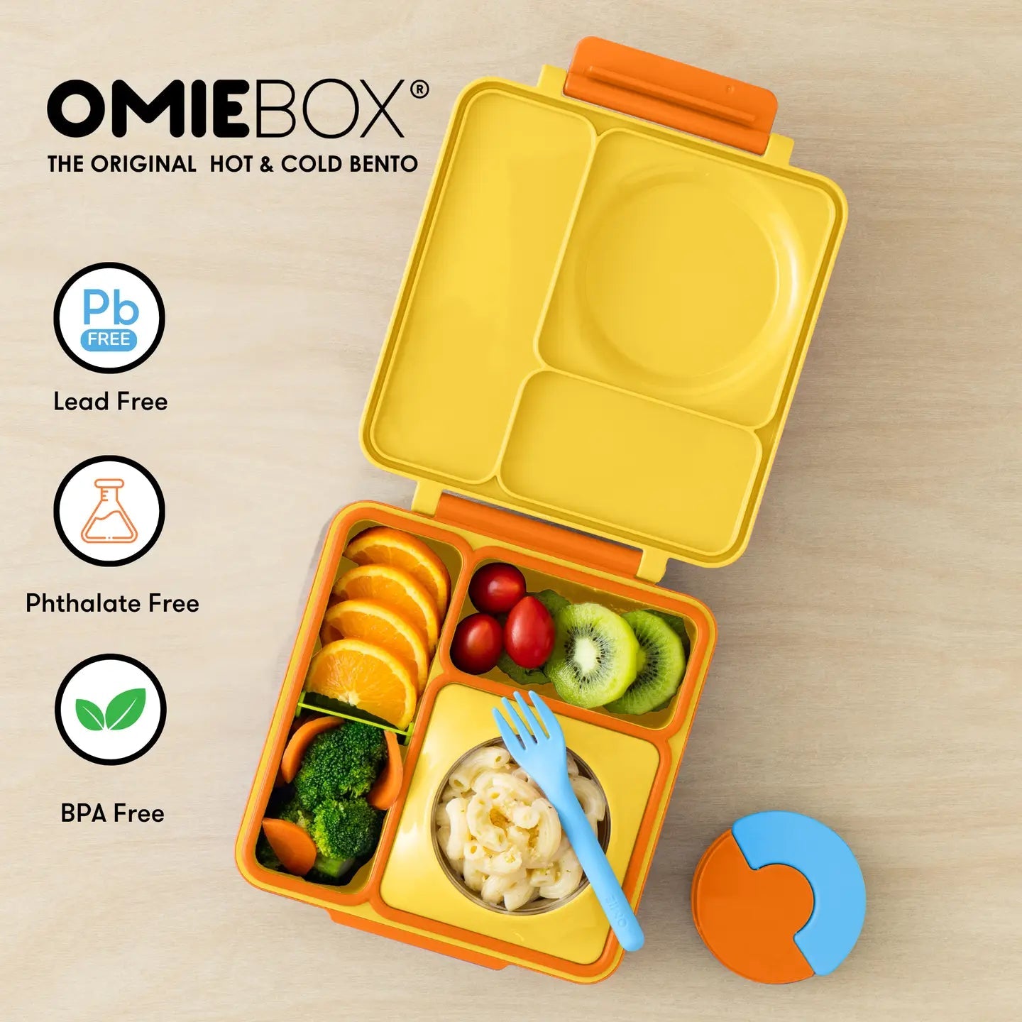 Omielife - Omielife - OmieBox Bento lunchbox - Zonneschijn Geel - Playlaan