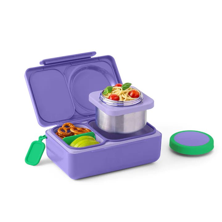 Omielife - Omielife - OmieBox UP Bento lunchbox met RVS thermos soepbeker - Galaxy Paars - Playlaan