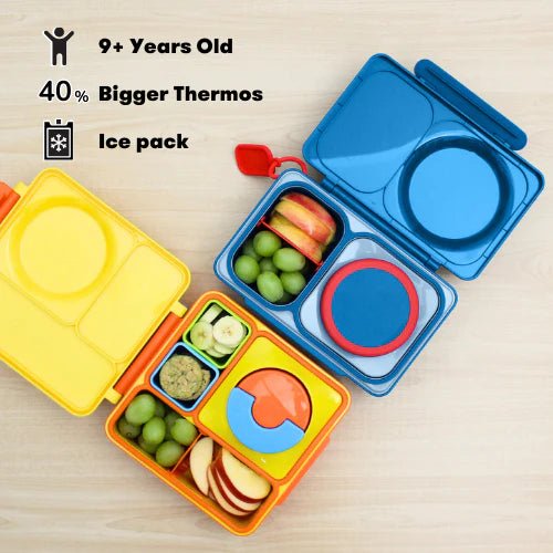 Omielife - Omielife - OmieBox UP Bento lunchbox met RVS thermos soepbeker - Kosmisch blauw - Playlaan