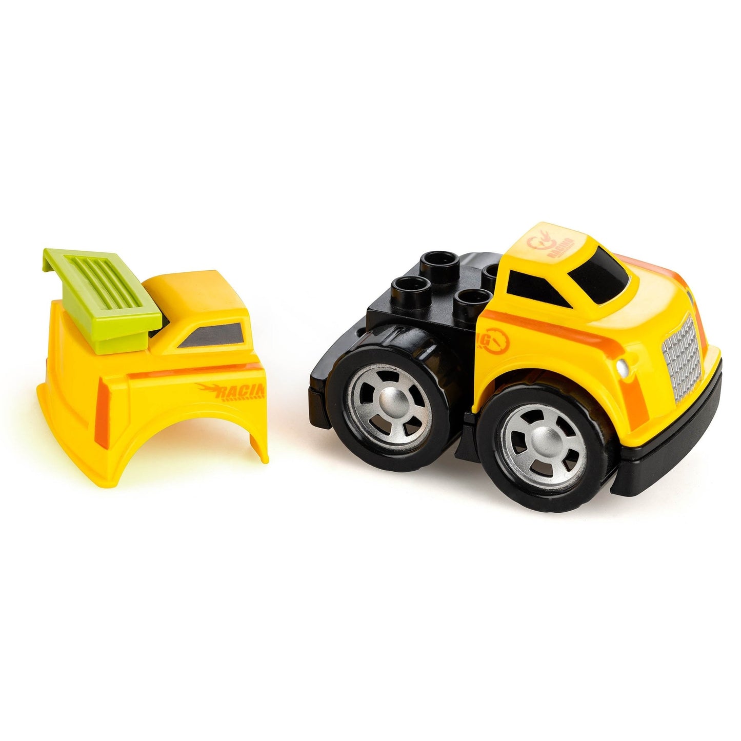 Playhouse - Play Tray Set - City & Race 2 speelmatten + 4 auto's + 4 x kegels en vlaggen - Playlaan