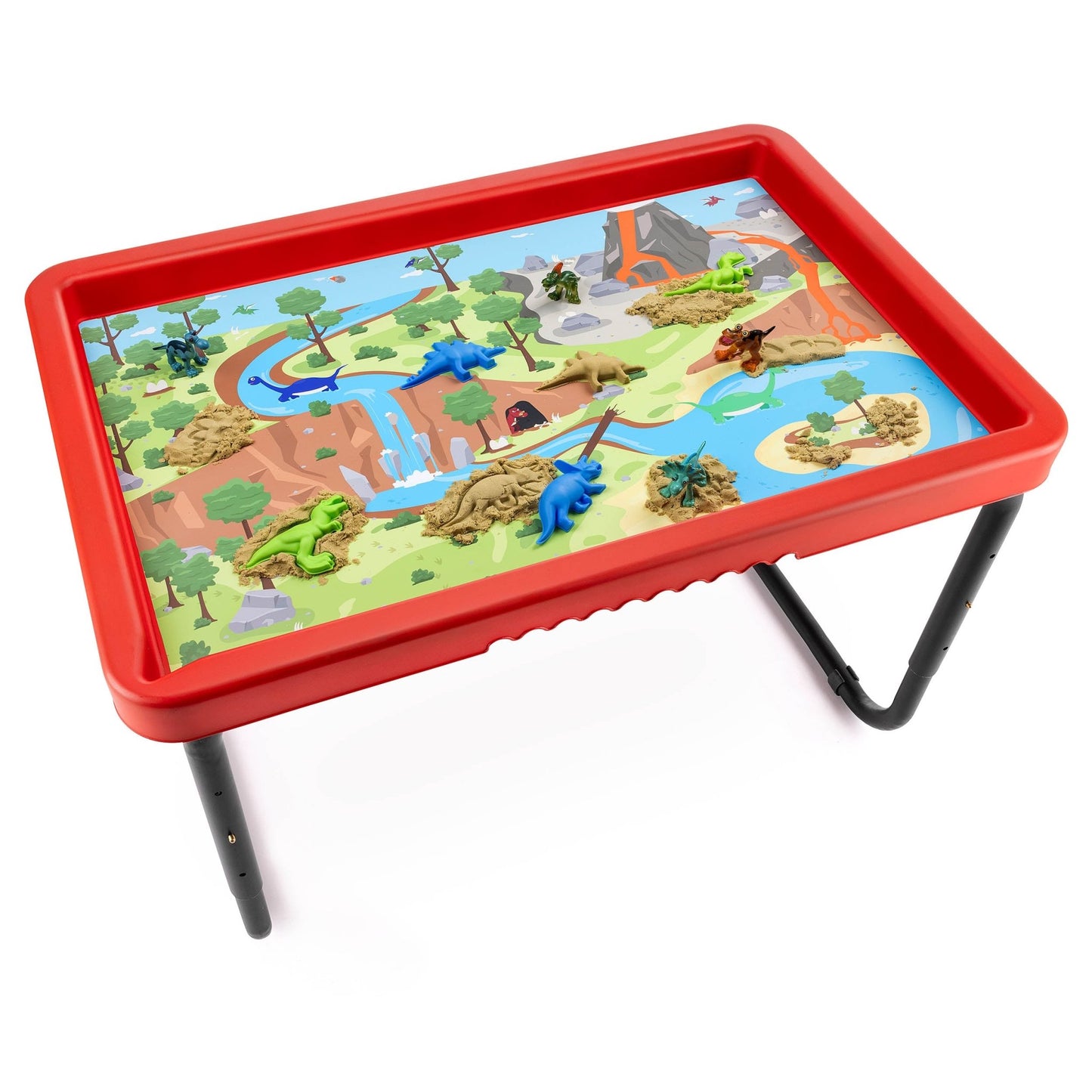 Playhouse - Play Tray Set - Zee & Dino Speelfiguren + Speelmat + Magic Sand + Mallen - Playlaan