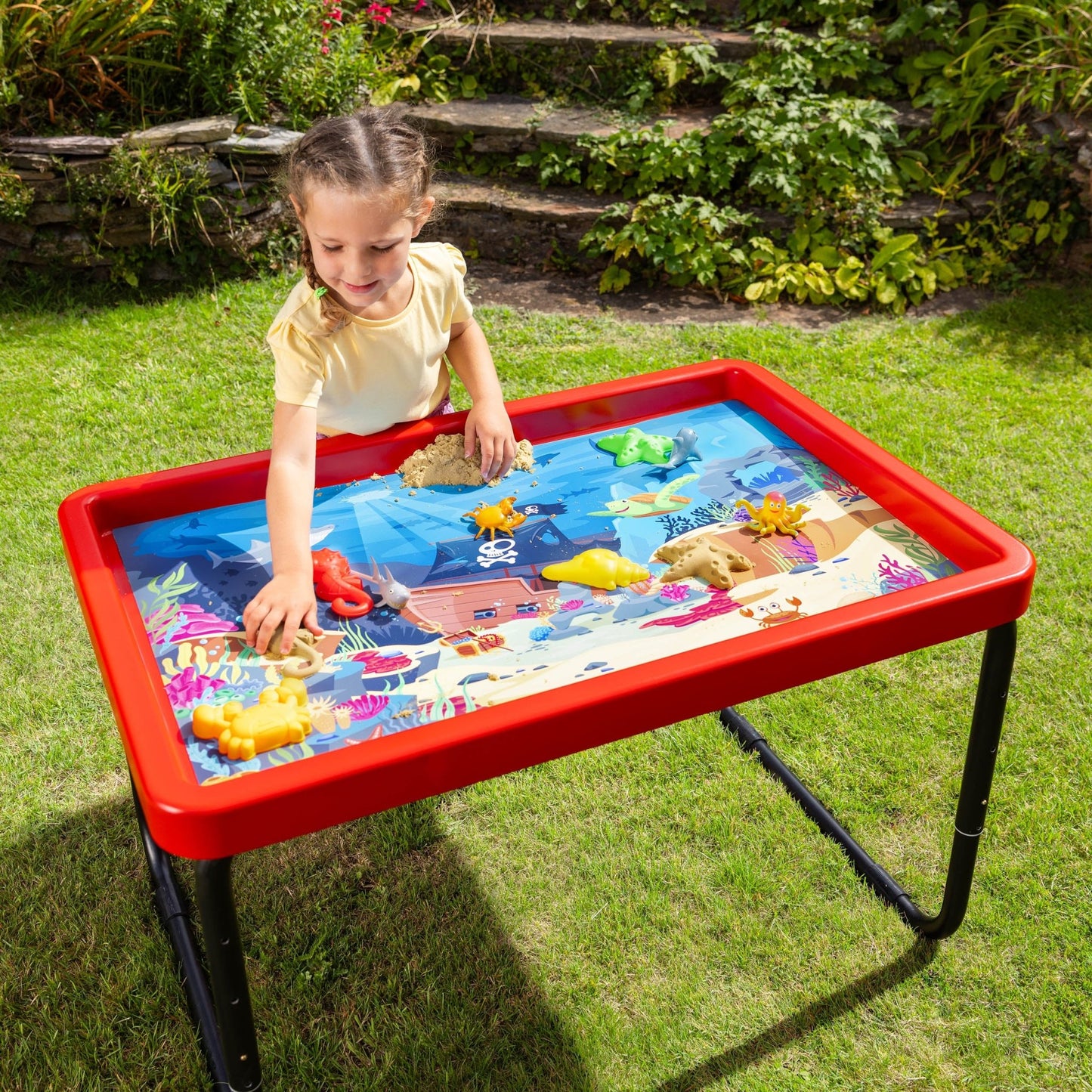 Playhouse - Play Tray Set - Zee & Dino Speelfiguren + Speelmat + Magic Sand + Mallen - Playlaan
