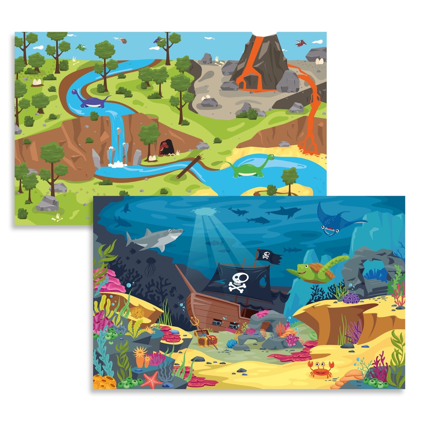 Playhouse - Play Tray Set - Zee & Dino Speelfiguren + Speelmat + Magic Sand + Mallen - Playlaan