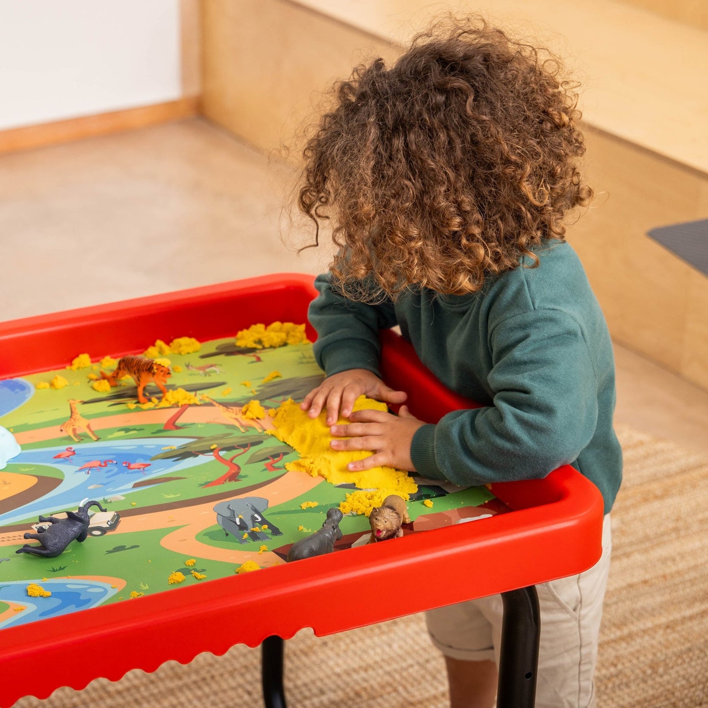 Playhouse - PlayTray Set - Boerderij & Safari Speelfiguren + Magisch Zand + 2 speelmatten - Playlaan