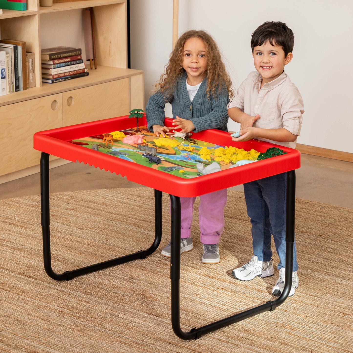 Playhouse - PlayTray Set - Boerderij & Safari Speelfiguren + Magisch Zand + 2 speelmatten - Playlaan