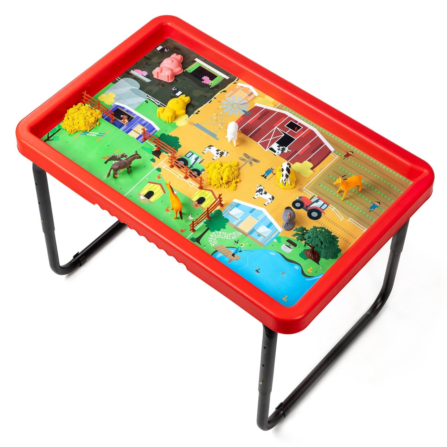 Playhouse - PlayTray Set - Boerderij & Safari Speelfiguren + Magisch Zand + 2 speelmatten - Playlaan